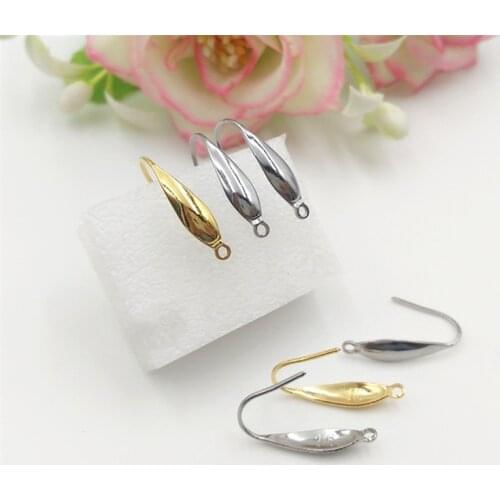 100pcs 316L Stainless Steel Earring Hook Engraved 316 Word Stamping Ear Hook DIY Earring Finding