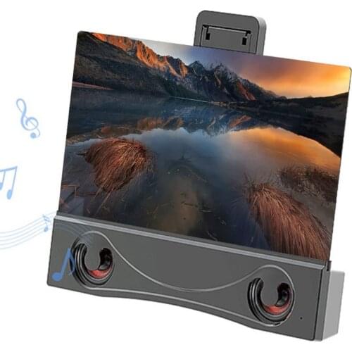 12 inch Mobile Phone 3D Screen Video -HD Amplifying Projector Stand with Speaker