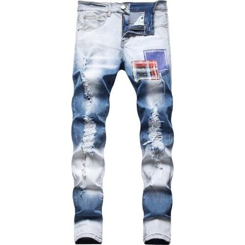 2021 New Fashion Design Causal Denim Pants Plus Size 42 Skinny Men Jeans pantalones hombre