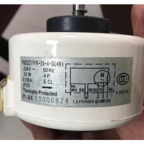 New Gree Air Conditioner Motor FN20Z-2 YFK-20-4-GL95 FN20R YFK-20-4