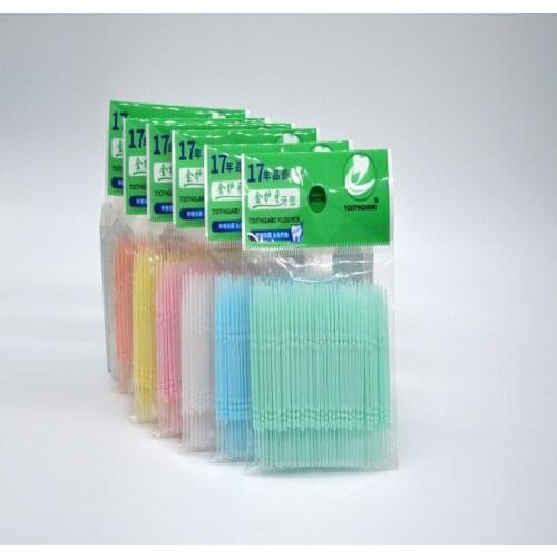 Disposable Double Head Plastic Tooth Floss Hygiene Dental Floss Interdental Toothpick Healthy for Teeth Cleaning Oral Care new