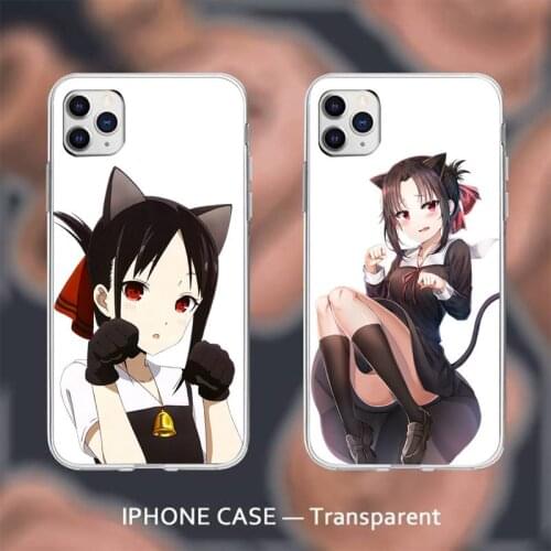 Anime Kaguya Sama Lk Phone Case Transparent for iPhone 6 7 8 11 12 s mini pro X XS XR MAX Plus cover funda shell