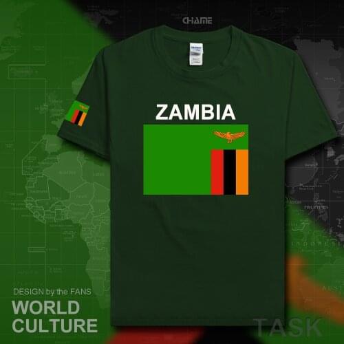 Republic of Zambia Zambian mens t shirts 2017 jerseys nation team tshirt 100% cotton t-shirt clothing tees country sporting ZMB