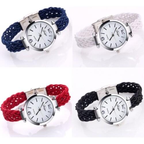 Shellhard Handmade Woven Braided Bracelet Watch Ladies Rope Band Strap Fashion Quarzt Watches Relogio Feminino