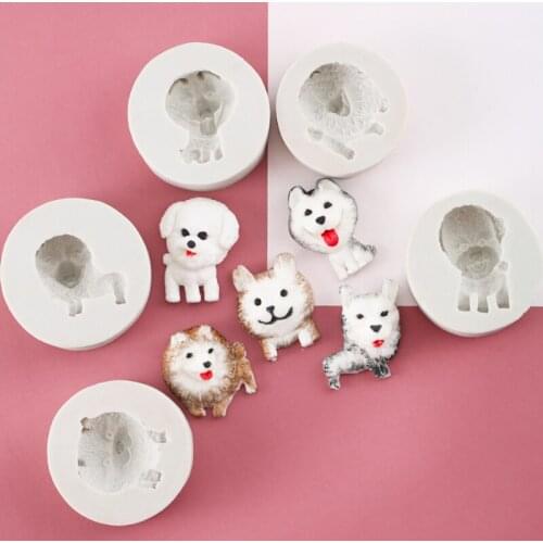 Puppy Pet Corgi Teddy Mould Silicone Mold Fondant Cake Decorating Tool Gumpaste Sugarcraft Chocolate Forms Bakeware Tools