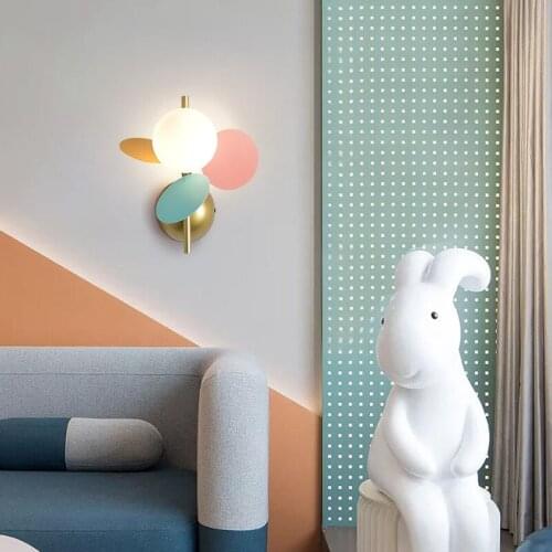 Modern Multicolor Art Tree Wall Lamps for Childrens Room Nordic Bedside Lamp Kids Decoration Wall Sconce Lighting G9 LED