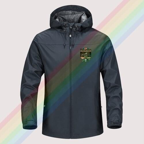 Triumph brand label outdoor mountaineering windproof jacket hooded comfortable men women fashion high quality asian size