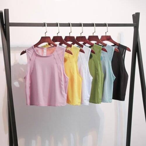 ULTRALIGHT BACK OPEN Athletic Yoga Tank Tops Women Quick Dry Mesh Panel Workout Vest Fitness Exercise Sport Crop Top Activewear