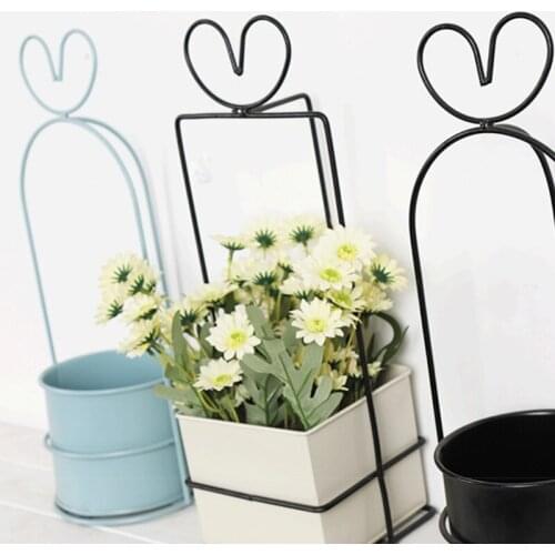 Nordic Style Wrought Iron Vase Flower Pot Plant Flower Stand Office Desktop Cafe Decoration Gardening Supplies