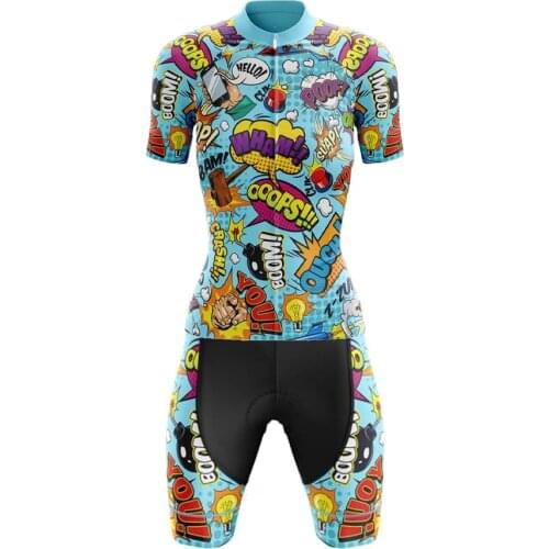 Boom Women Cycling Jersey Set Maillot ciclismo mujer New Short Sleeve Bib Shorts Gel Breathable Pad Roupas Femininas MTB