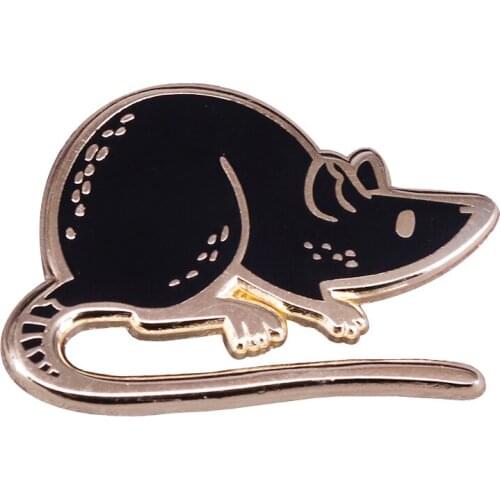 Black rat badge cute pet gift funny Halloween accessory