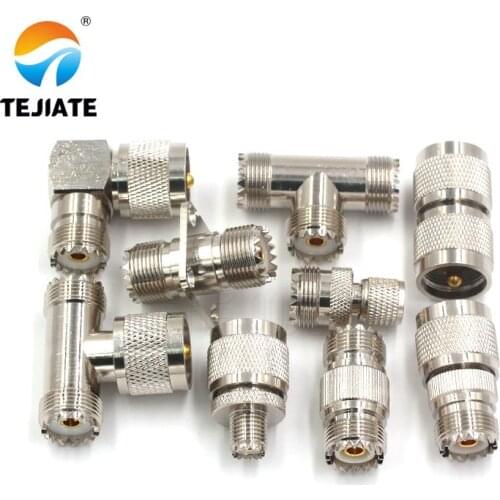 1PCS UHF MINIUHF J-K-JJ-KK-JK-KKF-KJW-KKK-JKK Connector Double Way Three Way Male/Female Header Adapter Four Hole Flange