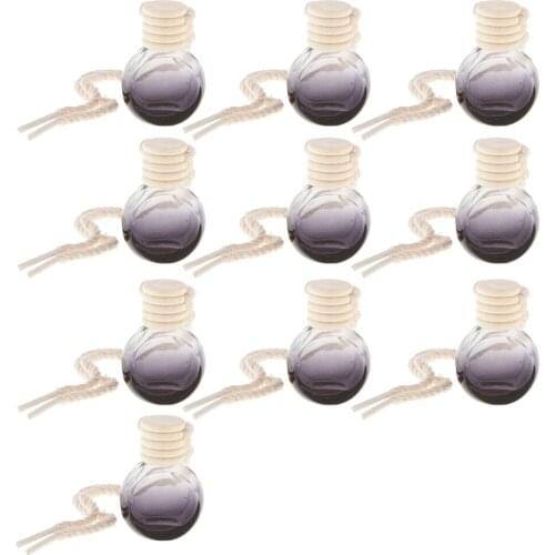 10pcs Air Freshener Car Printed Hanging Diffuser Bottle, 10ml Perfume Fragrance Bottle