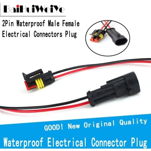 10pcs 5 Pairs 2 Pin Way Sealed Waterproof Electrical Wire Connector Plug Set auto connectors For Car Motorcycle Scooter Marine