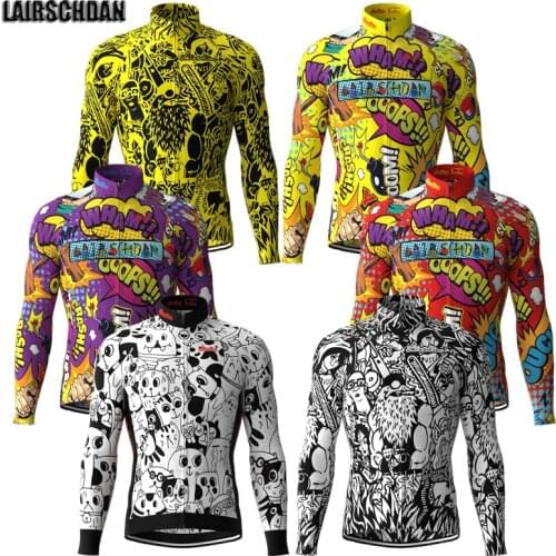 2021 Autumn Mens Cycling Jersey Tops Maillot Ciclismo Manga Larga LairschDan Bike Wear Mtb Shirt Cartoons Bicycle Clothing Woman