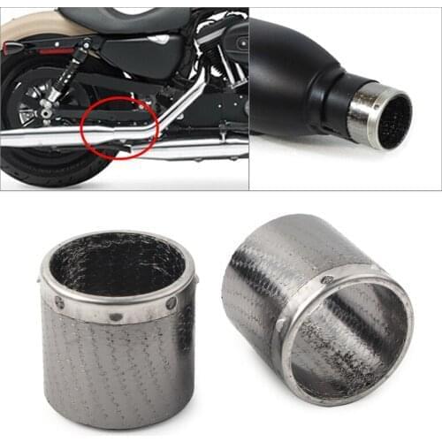 2x Motorcycle Chrome Header Muffler Exhausts Gaskets For Harley Sportster XL 883 Iron 1200 2017 2018 2019