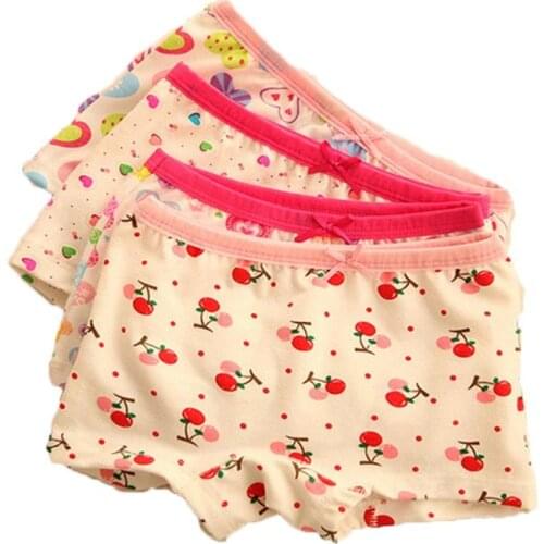 3pcs/Lot Girls Underwear Boxer Cotton Panties for Kids 2-10 Years