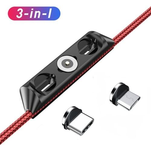 3 In 1 Magnetic Cable Plug Storage Case Portable Micro USB Type C Connector Holder For iPhone 12 11 Pro Max Xiaomi 11 Huawei P40
