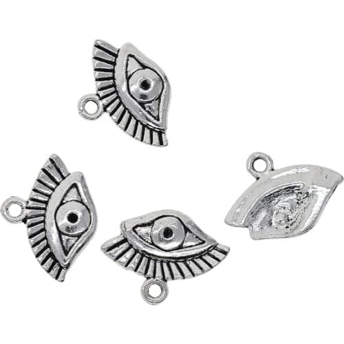 50x Alloy Bail Charms The Eye of Horus Necklace Bracelets Pendants Findings
