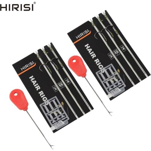 6 X Carp Fishing Hooks Ready Tied Fishing Rigs with Free Bait Needle Boilie Stoppers