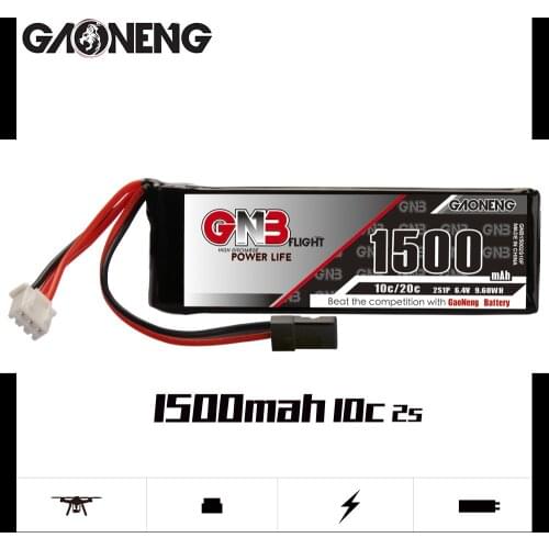 GaoNeng GNB 1500mAh 2S 6.4V 10C LiFePO4 LiFe battery RX battery Receiver battery Transmitter battery with Futaba Connectors