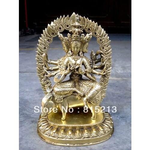 Bi0078 Tibet Buddhist Maricideva buddha ride pig bronze statue