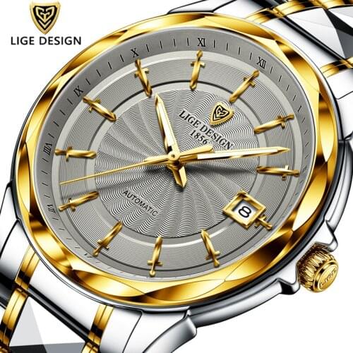 2020 LIGE Fashion Wrist Watch Men Automatic Tourbillon Tungsten Steel Waterproof Business Mechanical Watches Relogio Masculino