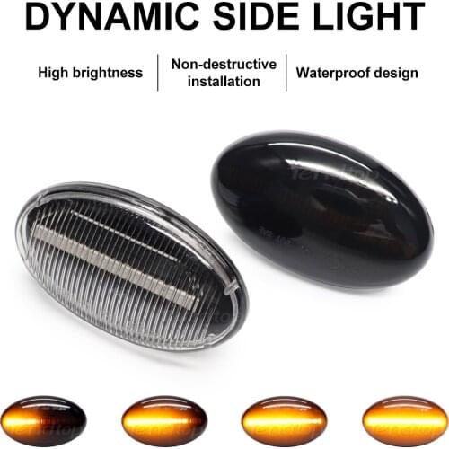 Dynamic LED Turn Signal Lights Side Marker Lamp Car Accessories For Benz Smart 450 452 A-Class W168 Vito W639 W447 Citan 415