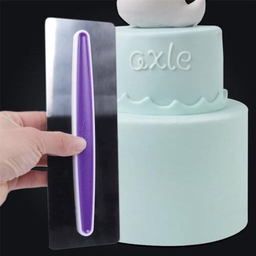 Stainless Steel Cake Decorating Tools Cake Scrapers Spatulas Pastry Cutter Home DIY Cake Mousse Baking Decorating Tools