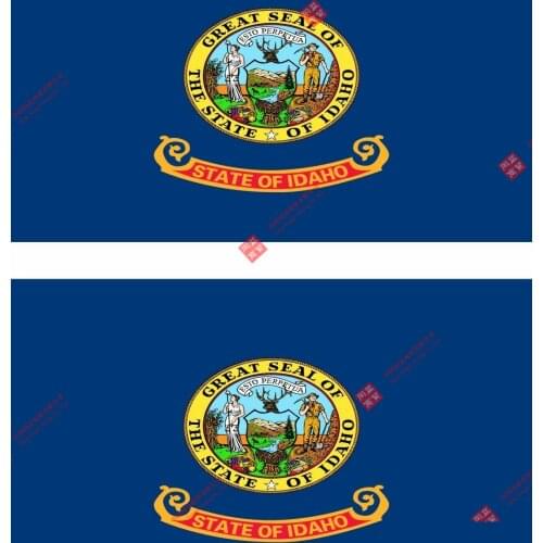 Interesting Car Stickers 2 X Aufkleber Auto Sticker Motorrad Fahne Flagge Amerikanische Usa Idaho Racing Helmet Stickers