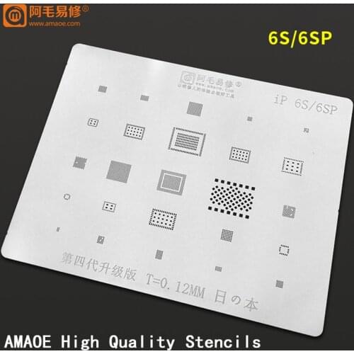 6pcs BGA Reballing Stencil Kit Set IC Chip For Iphone 11 Pro Max Xs X 8 BASEBAND CPU NAND AUDIO U2 PMIC POWER IC Solder Template