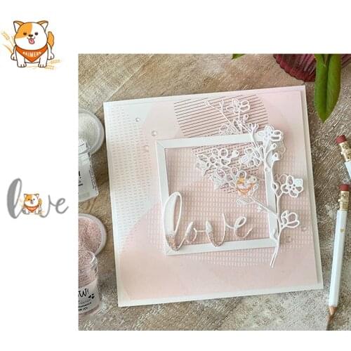 Love Word Letter Metal Cutting Dies Scrapbooking Stencil DIY Decorative Embossing Craft Die Cuts Card Making New Dies For 2020