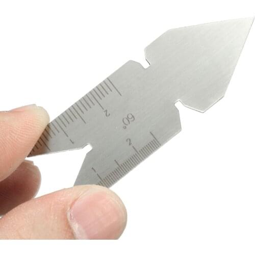 JIGUOOR 60 Degree Inch Metric Screw Thread Pitch Gauge Center Gage Measuring Lathe Tool