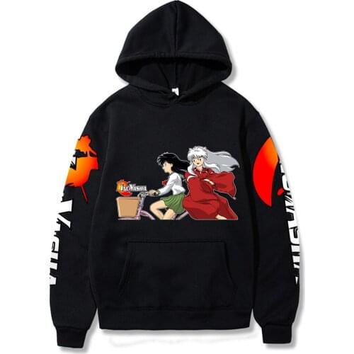 Fashion Inuyasha Hoodies Men High Quality Long Sleeves Casual Men Sweatshirt Hoodies Inuyasha Hoodie Tops
