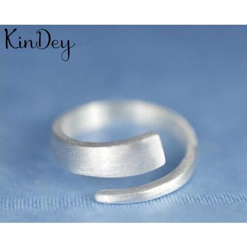 Kindey Fashion Silver Color Round Rings For Women Engagement Statement Finger Ring