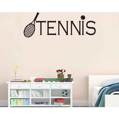 Sports style Tennis racket Wall Stickers Decals bedroom living room decoration home Mural Carved tennis player stickers for wall