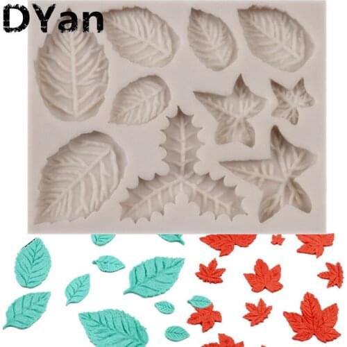 New Fondant Cake Silicone Mold Chocolate Mold DIY Maple Leaf Rose Leaf Christmas Leaf Cake Baking Decoration Mold A1600