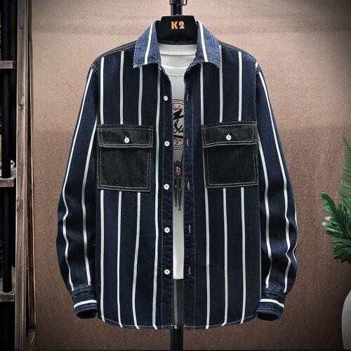 New Cotton Back Letter Print Denim Jackets Men Casual Pocket Thin Jeans Jacket for Men Style Spring Autumn High Quality Men Coat