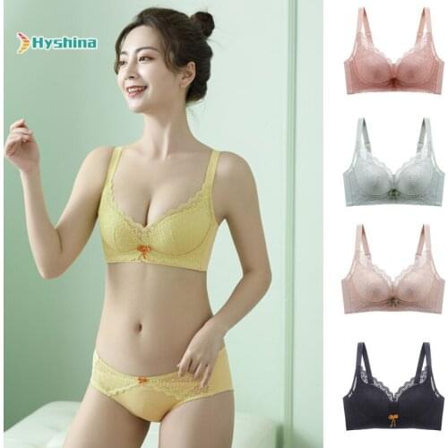 New Underwear Medium Thick Cup No Steel Ring Small Chest Gathering Side Harvest Pails Integer Bra