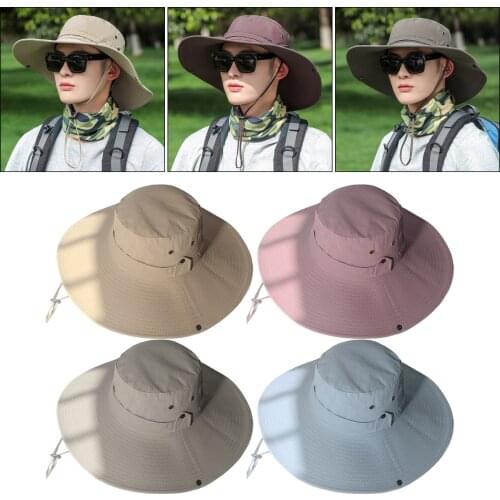 Large Wide Brim Bucket Hat Cap Fisherman Hat for Fishing Hiking Beach Cap Summer Hats Men Sun Protector