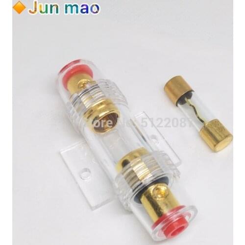 1set 30A 40A 50A 60A 70A 80A 100A AGU 10*38MM Fuse & Holder Car Audio Refit Fuse Holder Car Stereo Audio Circuit Breaker Inline