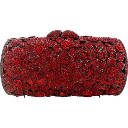 Bag For Women Luxury Crystal Flower Clutch Bag Diamond Wedding Purse Women Rhinestone Cocktail Party Handbags