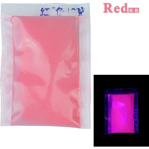 Luminous Powder Acrylic Paint Phosphor Pigment Bright in Bottle Party Decoration 10g Red Fluorescent Powder Glow in the Dark