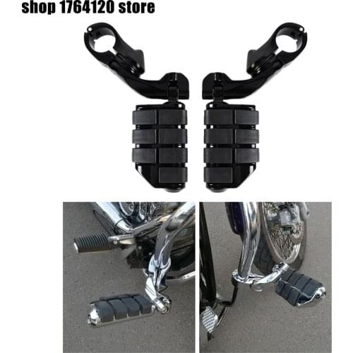 Universal Highway Footpegs 1-1/4" 32mm Foot Rests Footpeg Kit For Harley Softail Sportster Electra Glide Road King Street Glide