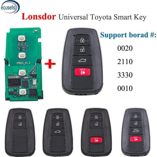 Lonsdor Smart Key Universal Remote for Toyota Smart 8A for K518 KH100 Key Tool Support Renew and Rewrite 0020 2110 3330 0010