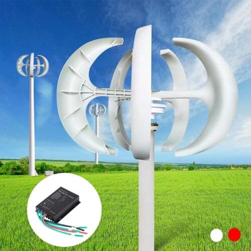 600W 24V Wind Turbines Generator W/Controller Lantern Vertical 5 Blades Generator Motor For Hybrids Streetlight Electromagnetic