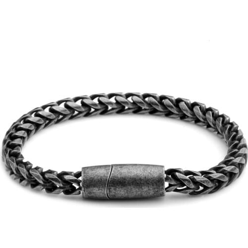 5.5MM Width Stainless Steel Bracelets Magnet End Cap Clasp Buckle Connector Handsome Gifts Stylish Bangles For Men