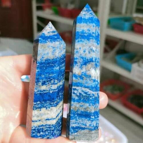 1pc about 6-11CM Natural Lapis Lazuli Crystal Room Decoration home decor Spiritual Pillar