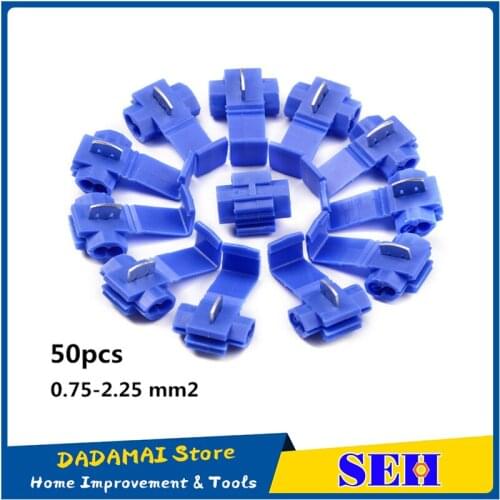 10/50Pcs Lock Wire Electrical Cable Connectors Insulated Terminals Crimp Quick Splice Connector For Car Electrical Cable Snap