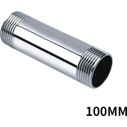 100mm 1/8" 1/4" 3/8" 1/2" 3/4" 1" BSP Male Thread Long Nipple SS304 Stainless Steel Pipe Fitting Connector Adapter Pipe